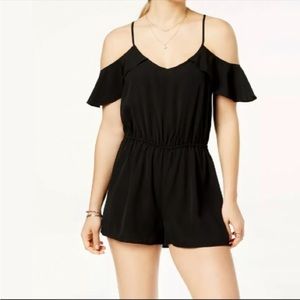 Bebop- Black Cold Shoulder Romper